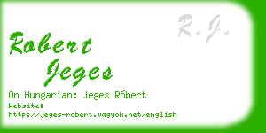 robert jeges business card